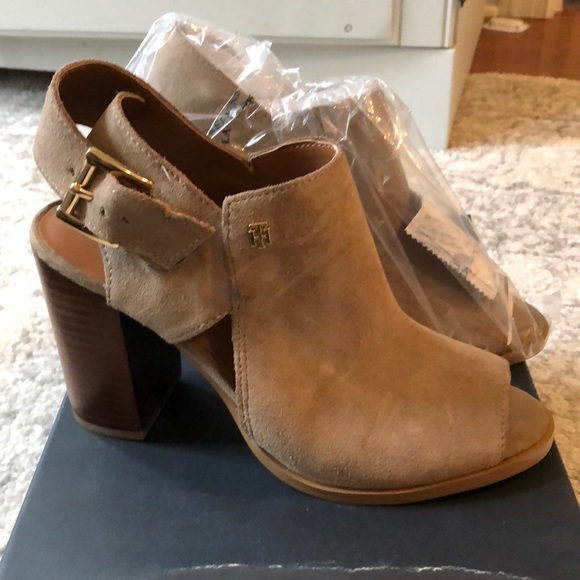 Tommy Hilfiger Shoes - New Tommy Hilfiger Suede peep Toe Shoes